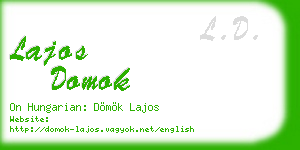 lajos domok business card
